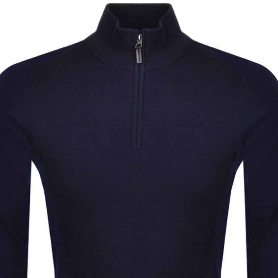 Alternative Image for ProductSuperdry Henley Half Zip Knit Jumper Navy2